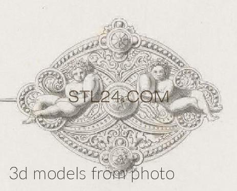 Панели резные (CARVED PANEL_0550 -  | 3D model 3DSMAX / OBJ / STL) 3D модель для ЧПУ станка